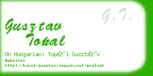 gusztav topal business card